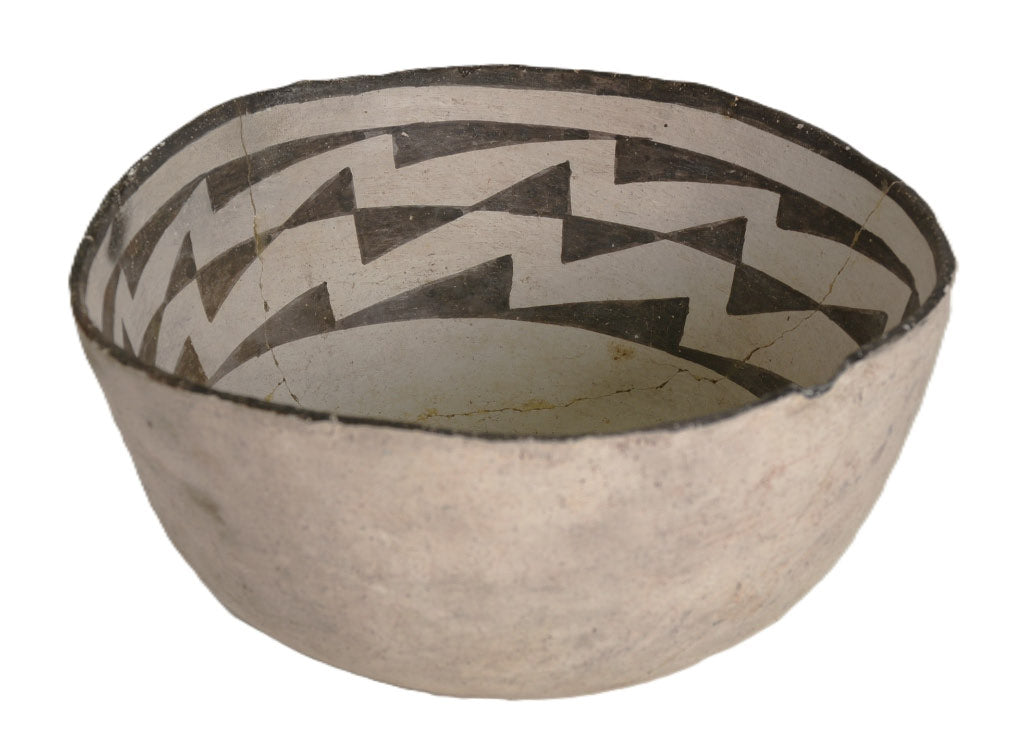 Anasazi Pottery "Pour" Bowl, Black on White