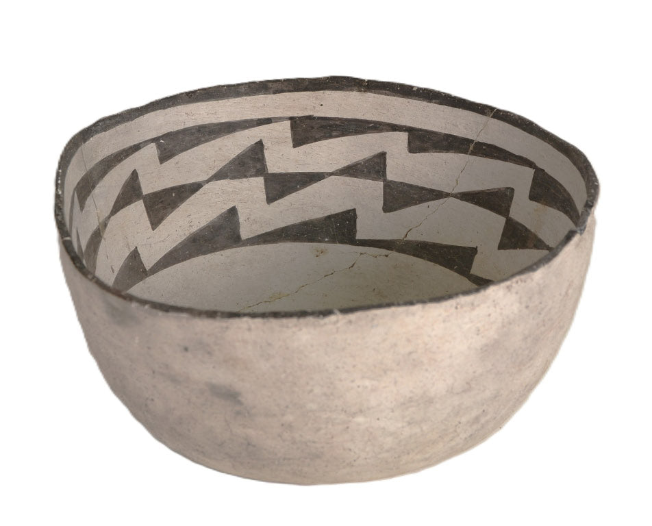 Anasazi Pottery "Pour" Bowl, Black on White