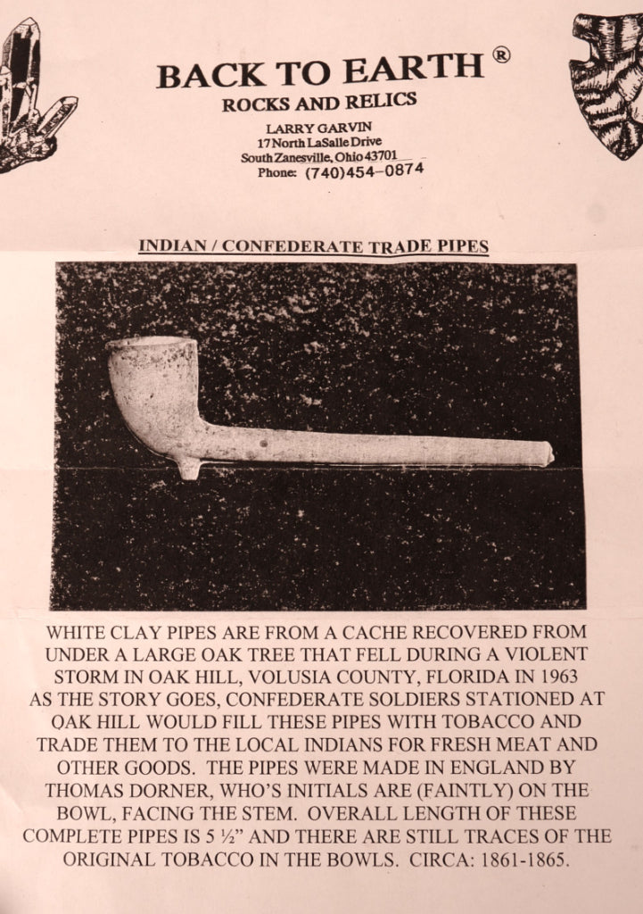 Indian Confederate Trade Pipes - Set of 2