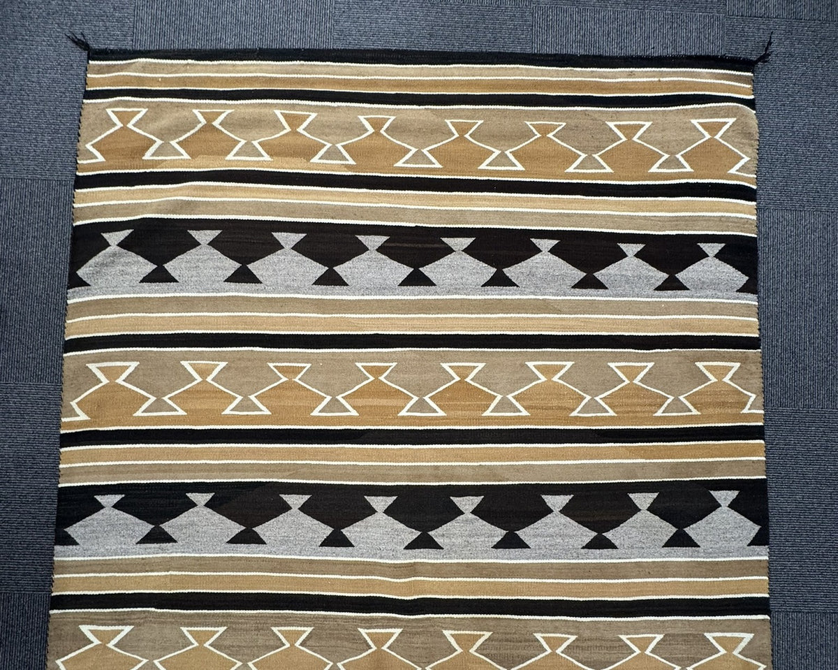 Large Navajo Rug, Banded Blanket Revival, Chinle, AZ