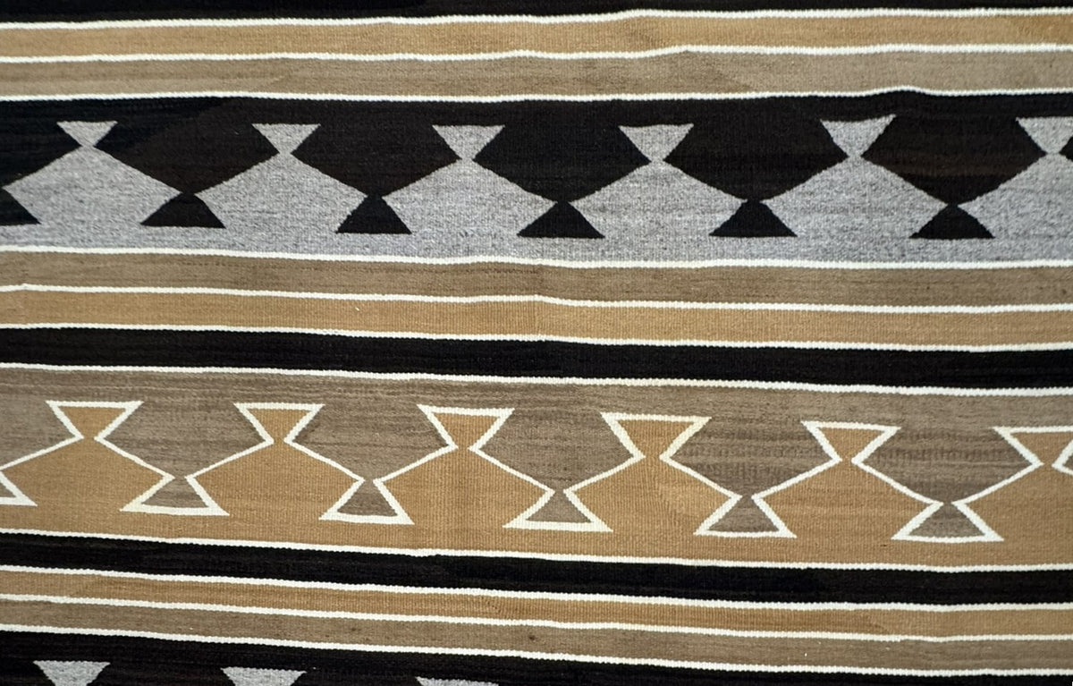 Large Navajo Rug, Banded Blanket Revival, Chinle, AZ