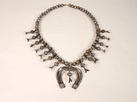 Navajo Mellon Bead Squash Blossom Necklace