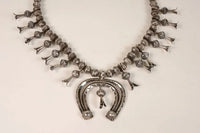 Navajo Mellon Bead Squash Blossom Necklace
