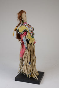 Apache Beaded Hide and Cloth Doll
