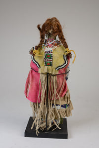 Apache Beaded Hide and Cloth Doll
