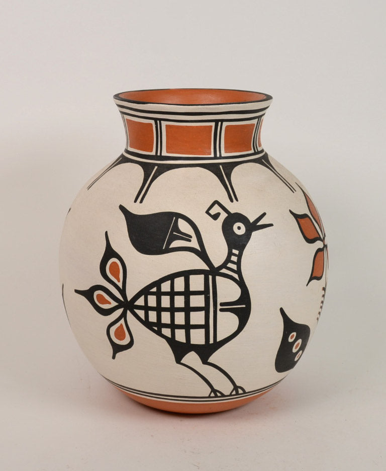 Kewa (Santo Domingo) Pueblo Pottery, "Rainbird" Jar by Thomas Tenorio