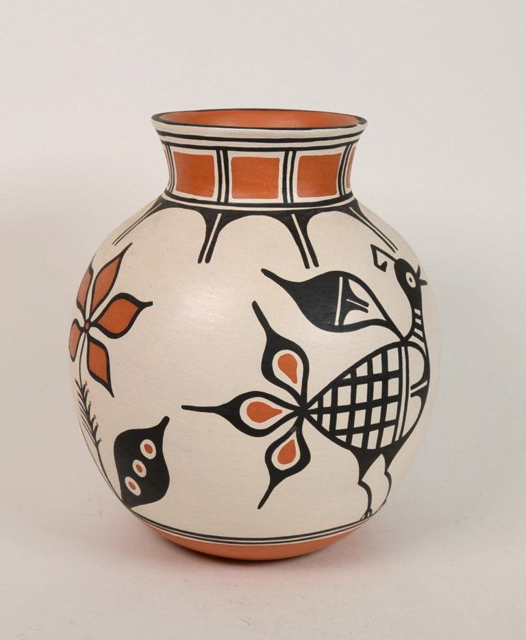 Kewa (Santo Domingo) Pueblo Pottery, "Rainbird" Jar by Thomas Tenorio