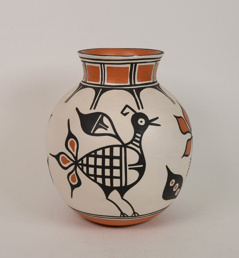 Kewa (Santo Domingo) Pueblo Pottery, "Rainbird" Jar by Thomas Tenorio