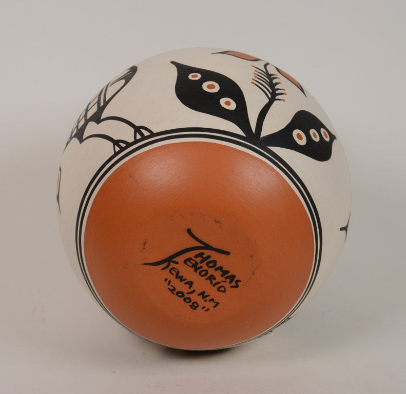 Kewa (Santo Domingo) Pueblo Pottery, "Rainbird" Jar by Thomas Tenorio