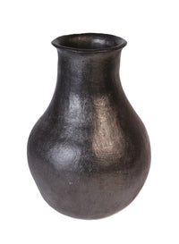 Nambe Pueblo Black Pottery Vase By Mary Talache