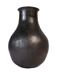 Nambe Pueblo Black Pottery Vase By Mary Talache