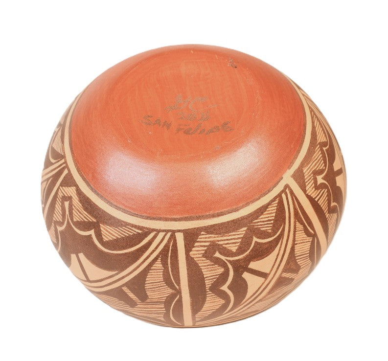 San Felipe Pueblo Stew/Chili Pottery Bowl By Garren Candelria