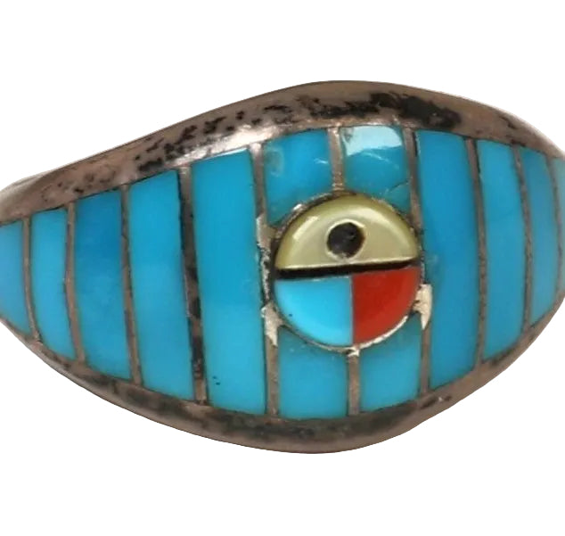 Sterling Silver Turquoise Inlay Ring