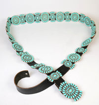 Large Navajo Turquoise Concho Belt by Pam Benally