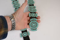 Large Navajo Turquoise Concho Belt by Pam Benally