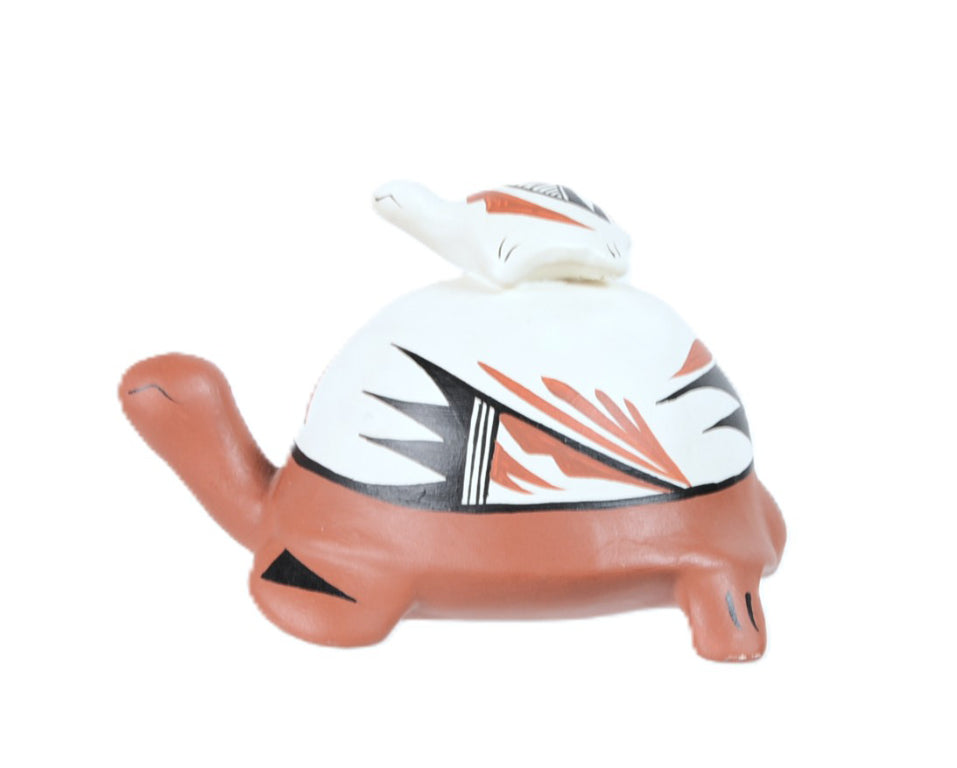 Acoma Pueblo Double Piggy Back Pottery Turtles By Kopote