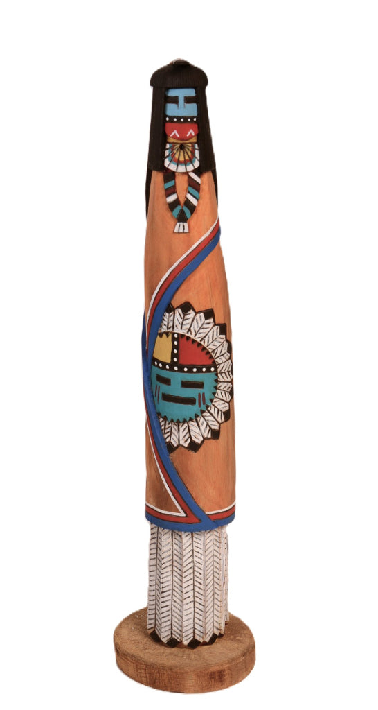 Hopi Pueblo Long Hair/Sun Face Kachina Doll By F. Chee and M. Chambers