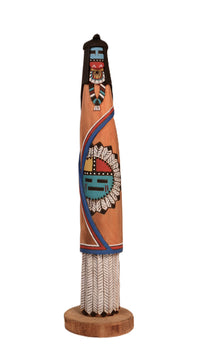 Hopi Pueblo Long Hair/Sun Face Kachina Doll By F. Chee and M. Chambers