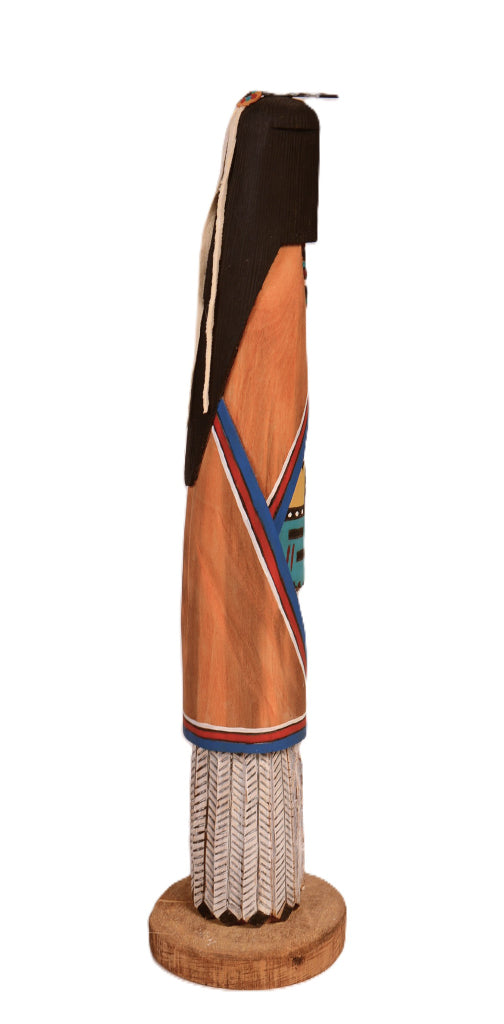 Hopi Pueblo Long Hair/Sun Face Kachina Doll By F. Chee and M. Chambers