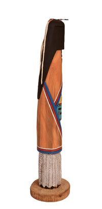 Hopi Pueblo Long Hair/Sun Face Kachina Doll By F. Chee and M. Chambers