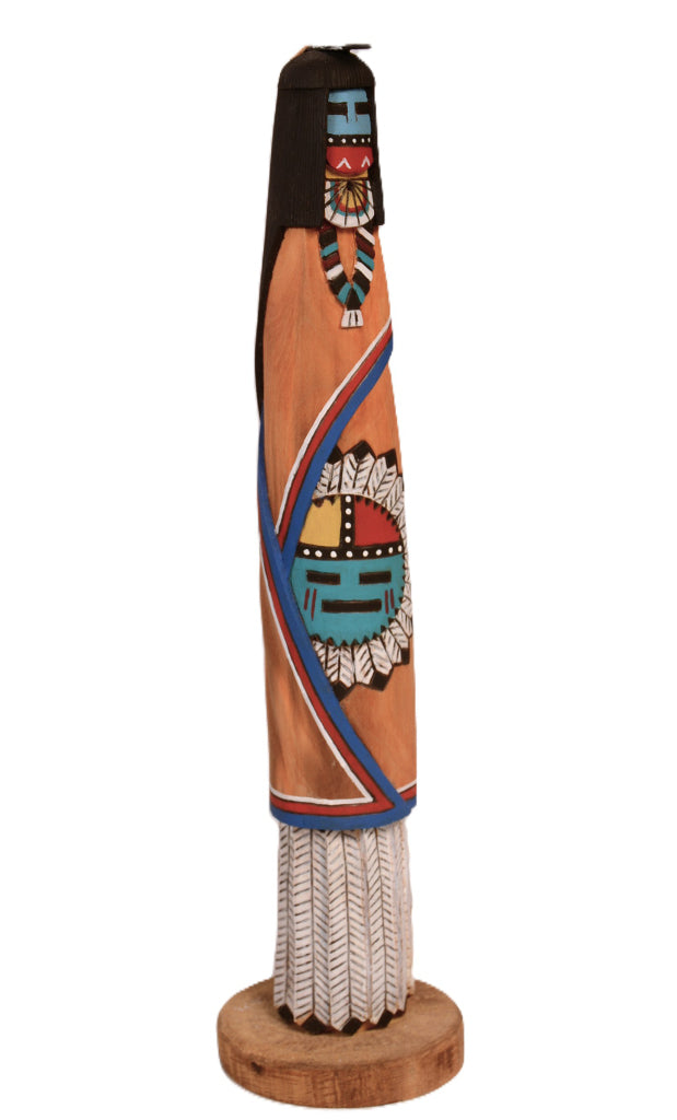Hopi Pueblo Long Hair/Sun Face Kachina Doll By F. Chee and M. Chambers