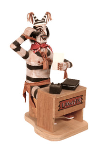 Hopi Pueblo Hand Clown Lawyer Katchina Doll By F. Begay
