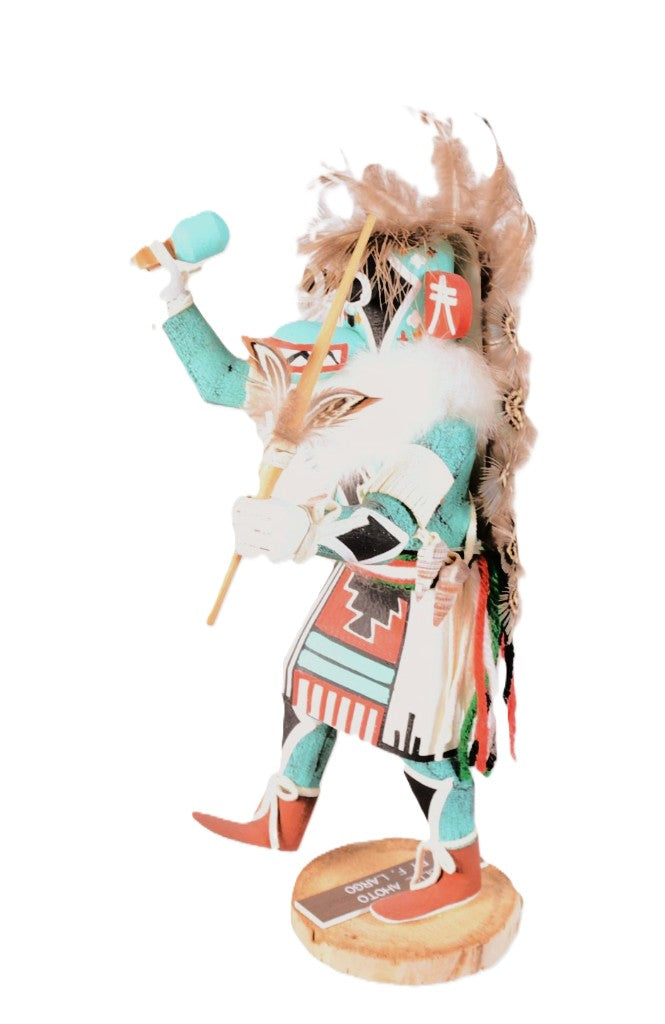 Hopi Pueblo Blue Ahoto Kachina Doll By F. Largo