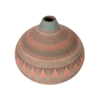 Navajo Carved Pottery By Sylvia Johnson