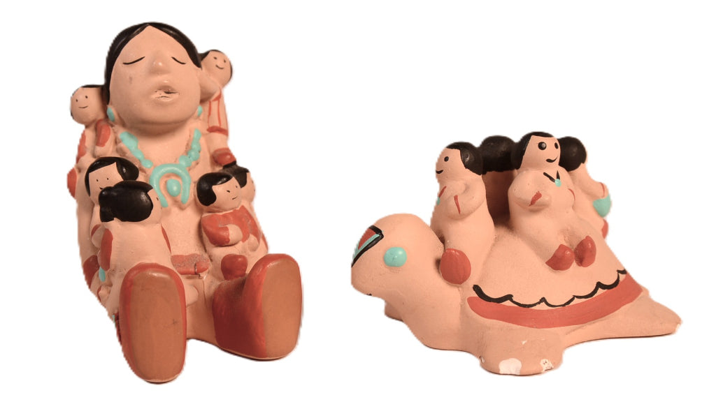 Hopi Pueblo Story Teller Doll By Teissedre Pair of 2