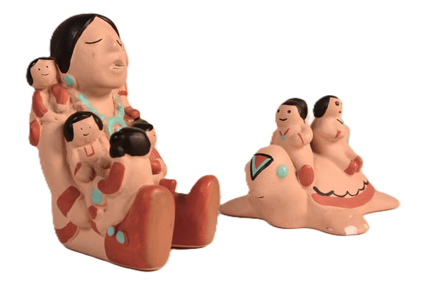 Hopi Pueblo Story Teller Doll By Teissedre Pair of 2