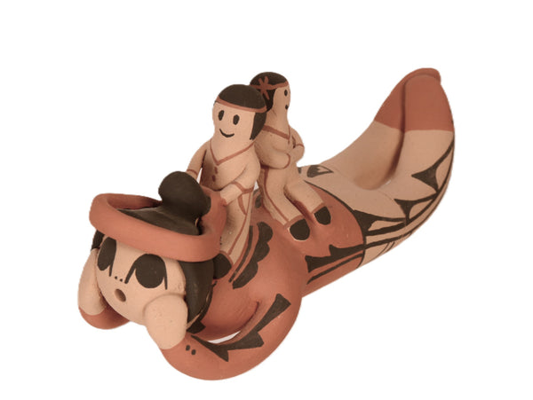 Jemez Pueblo Storyteller Pottery Doll By J. B. Toya - Broken and Glued
