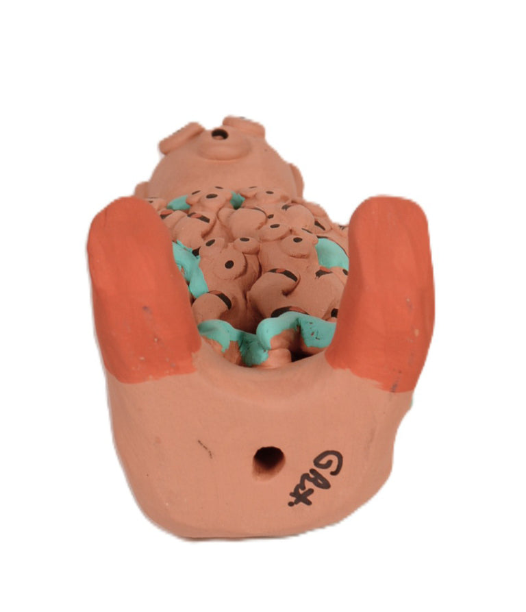 Hopi Pueblo Storyteller Mudhead Pottery Doll By G. Parti
