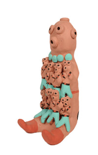 Hopi Pueblo Storyteller Mudhead Pottery Doll By G. Parti