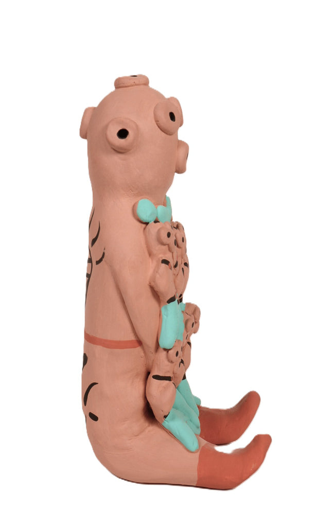 Hopi Pueblo Storyteller Mudhead Pottery Doll By G. Parti