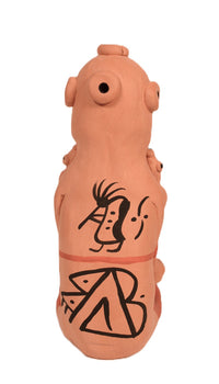 Hopi Pueblo Mudhead Storyteller Pottery Doll By G. Parti