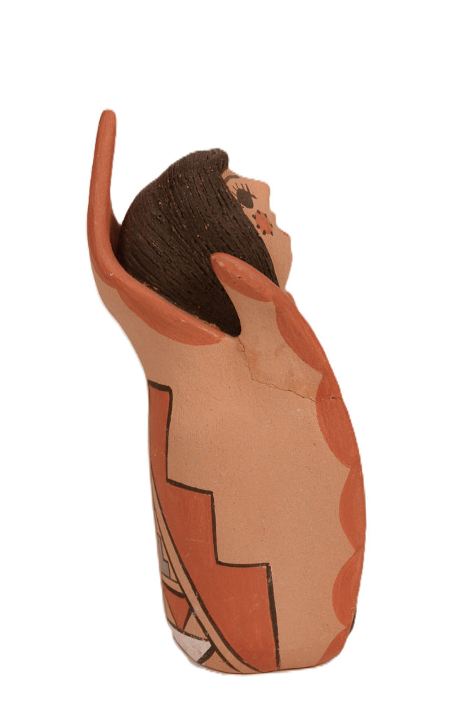 Jemez Pueblo Storyteller Corn Figure Pottery Doll By V. Fragua