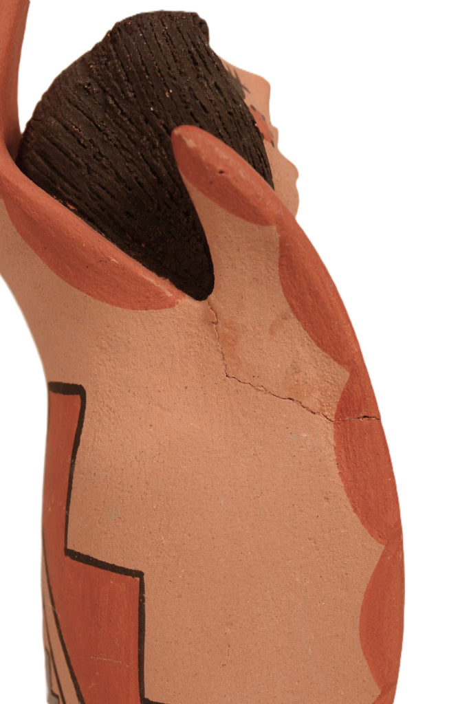 Jemez Pueblo Storyteller Corn Figure Pottery Doll By V. Fragua