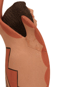 Jemez Pueblo Storyteller Corn Figure Pottery Doll By V. Fragua