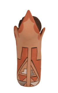 Jemez Pueblo Storyteller Corn Figure Pottery Doll By V. Fragua