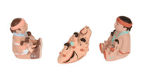 Pueblo Storyteller Pottery Doll By Teissedre Set of 3