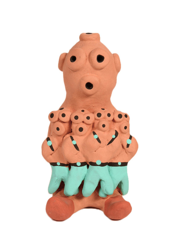 Navajo Storyteller Mudhead Pottery Doll By Geneve Bitoni