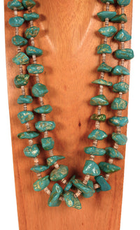 Navajo Nugget Turquoise Bead and Heishi Necklace