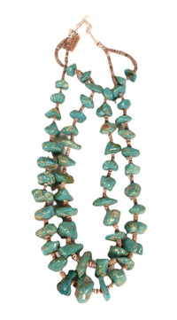 Navajo Nugget Turquoise Bead and Heishi Necklace
