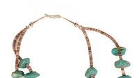 Navajo Nugget Turquoise Bead and Heishi Necklace