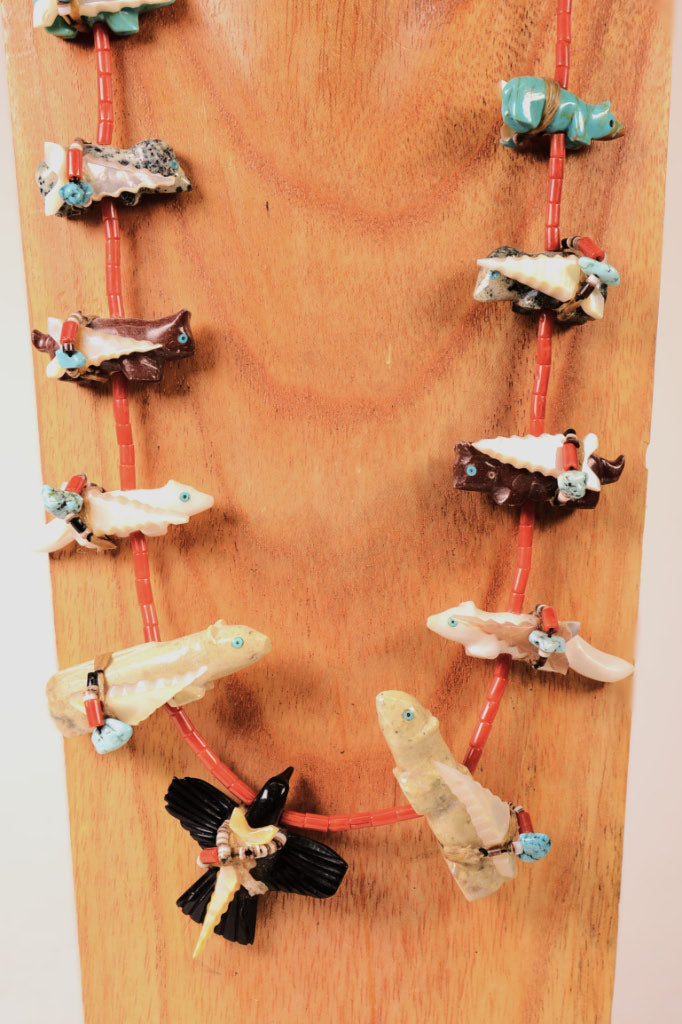 Navajo or Zuni 6 Direction Fetish Necklace