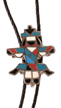 Navajo Sterling Silver Indian Dancer Bolo Tie