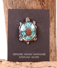 Navajo Sterling Silver Turtle Pin/Tie Tack