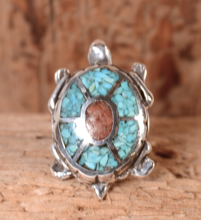 Navajo Sterling Silver Turtle Pin/Tie Tack