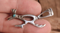 Zuni Pueblo Sterling Silver Roadrunner Pin