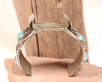 Navajo Sterling Silver and Turquoise Watch Cuff Bracelet